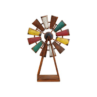 54CM RUSTIC METAL WINDMILL