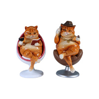 15X11CM FAT CATS IN SWIVEL CHAIR 2ASST