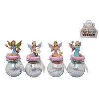 13CM FAIRY WISH JAR WITH GLITTER 4ASST UN12