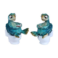 11CM TURTLE SITTING ON TOILET W/BOOK QTY 2