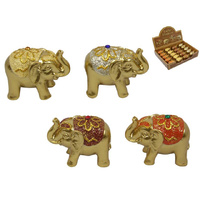 5CM GOLD LUCKY ELEPHANT 4ASST UN20