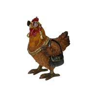 27CM STANDING FASHIONABLE HEN WITH BAG