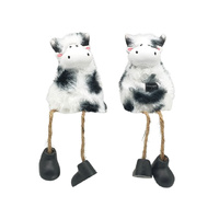 COWS FLUFFY SITTERS 7X5X8CM 2ASST