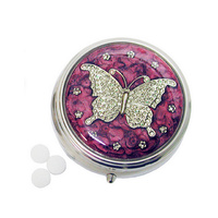 ROUND BUTTERFLY PILL BOX