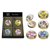 BUIG ART FLORAL PILL BOX 4ASST UN12