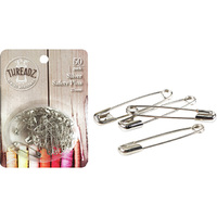 SAFETY PINS 27MM SILVER 50PK