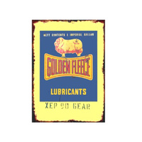 TIN SIGN GOLDEN FLEECE 260x350MM