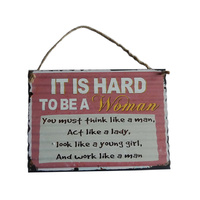 WOMAN METAL SIGN 28.5X40CM