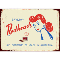 TIN SIGN REDHEADS