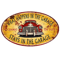 57CM IRON WALL PLAQUE GARAGE