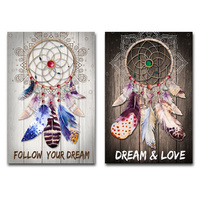 50X70CM DREAM CATCHER CANVAS 2ASST