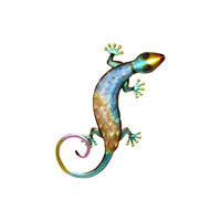 65CM MTL LEAF PATTERN LIZARD W/ART SOLD QTY2