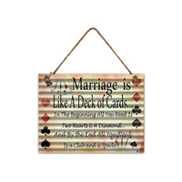 METAL MARRIAGE WALL HANGING 30X13CM
