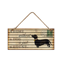 METAL DOG WALL HANGING 30X13CM