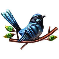 22CM BLUE FAIRY WREN PLAQUE