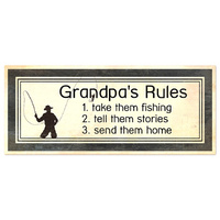 SIGN GRANDPAS RULES 31X13CM