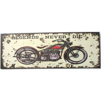 PLAQUE LEGENDS NEVER DIE 36X13CM