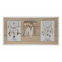 40X21CM TWIN DREAMCATCHER FRAMED PRINT