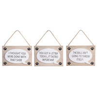 PETS LIFE HANGING PLAQUE 3ASST