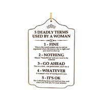SIGN 5 DEADLY TERMS 30X45CM