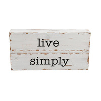 LIVE SIMPLY WALL ART 30X15CM