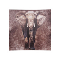 60X60CM ELEPHANT W/MANDALA CANVAS QTY 4