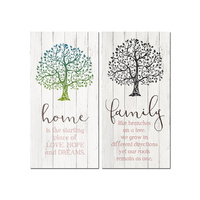 FAMILY CANVAS PRINT 40X80CM 2ASST