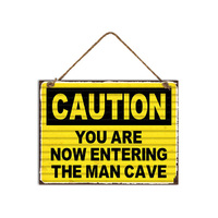 SIGN CAUTION MAN CAVE 30X40CM