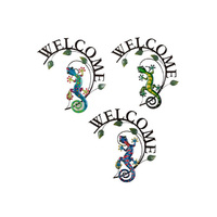 GECKO WELCOME PLAQUE 3ASST