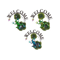 FROG WELCOME PLAQUE 3ASST