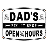 SIGN DADS FIX IT SHOP 30X40X5CM