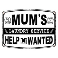 SIGN MUMS LAUNDRY 30X40X5CM