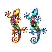 38CM TIBAL DOT ART MTL/GLS LIZARD 2ASST
