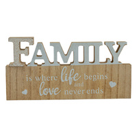 20X10CM FAMILY PLAQUE QTY 4