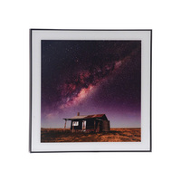 BUSH HUT ART GLASS 50x50x2cm