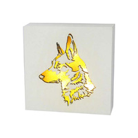 STARLIGHT LED BLOCK GERMAN SHEPHERD 20X20CM