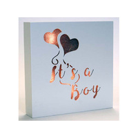 STARLIGHT LED BLOCK IT�S A BOY 20X20CM