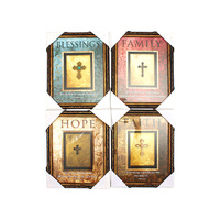 RELIGIOUS PLAQUE/FRAME 19.5X24.5CM 4ASST