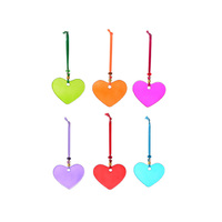 GLASS ART HEARTS 8.5X10CM 6ASST