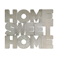 40X33CM HOME SWEET HOME MDF PLAQUE QTY 3