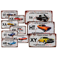 AUSSIE MUSCLE CARS TIN SIGN 15X30CM 10ASST