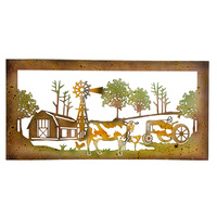 FARM LIFE LASER CUT RUST WALL ART