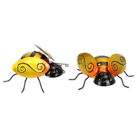 15CM METAL BUMBLE BEE WALL ART QTY 8