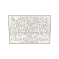40X28CM HOME SWEET HOME MDF WALL PLQ QTY 3