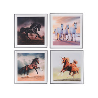 HORSE ART GLASS PORTRAIT 4ASST
