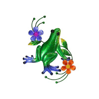 60CM METAL GREEN FROG WALL ART