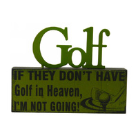 GOLF MINI TABLE TOP PLAQUE 13.5x10CM SOLD QTY4