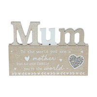 20CM INSPIRATIONAL MUM PLAQUE QTY 4