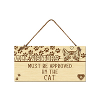 MDF CAT WALL HANGING 20X10CM