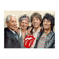 TIN SIGN ROLLING STONES 35X26CM